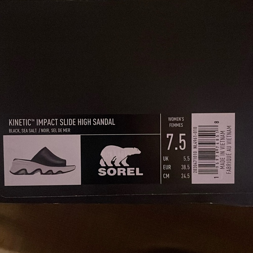 Sorel kinetic slide high sandal .9m theses are a 9 not 7.5